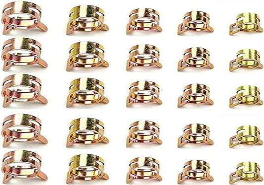 5 Sizes Hose Clamps Spring Hose Clamps Mini Fuel Line Pipe Clamps 5mm 6mm 7mm 8mm 9mm Gold