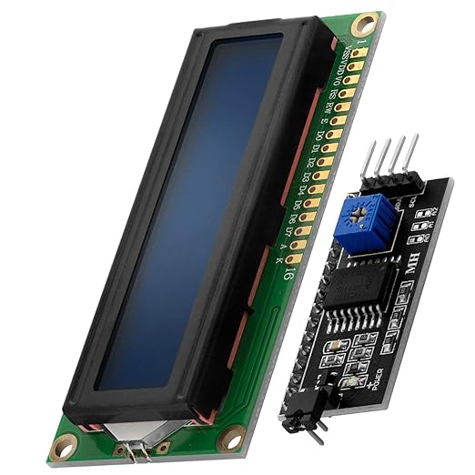 HD44780 16x2 LCD Module Display Bundle with I2C Interface 2x16 Characters Compatible with Arduino and Raspberry Pi
