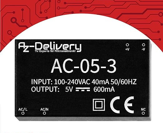 220V to 5V mini power supply compatible with Arduino and Raspberry Pi