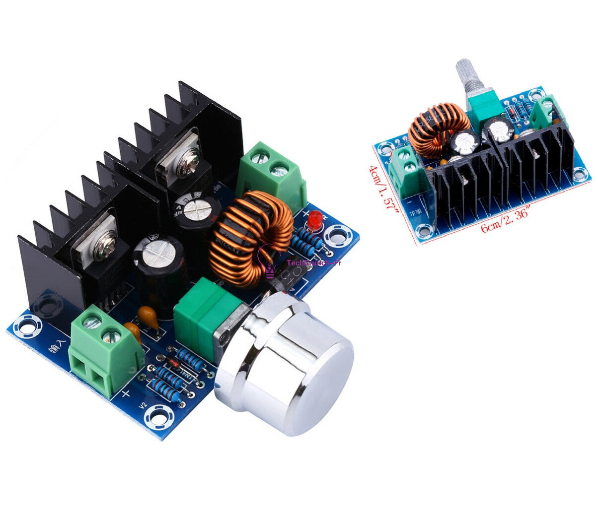 DC-DC Buck Converter 4V-40V  to DC1.25-36V 8A 100W XL4016, Step-Down Voltage