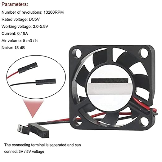 DC 5V Small CPU Cooler Cooling Fan Screws for Raspberry Pi, 30x30x7mm