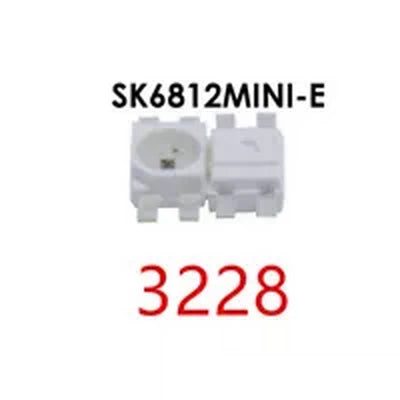MINI-E RGB (Similar WS2812B) SK6812 3228 SMD Pixels LED Chip Individually Addressable Full Color DC 5V
