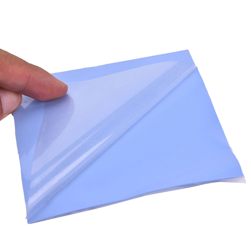 Blue GPU CPU Heatsink Cooling Thermal Conductive Silicone Pad 100mmx100mmx0.5mm