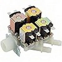 Samfox 1 In 4 Out Plastic Water Solenoid Valve 12V DC DN20 G3/4 Inch Normally Closed Inlet N/C Water Drain Flow Switch Solenoid Valve Quick Connect