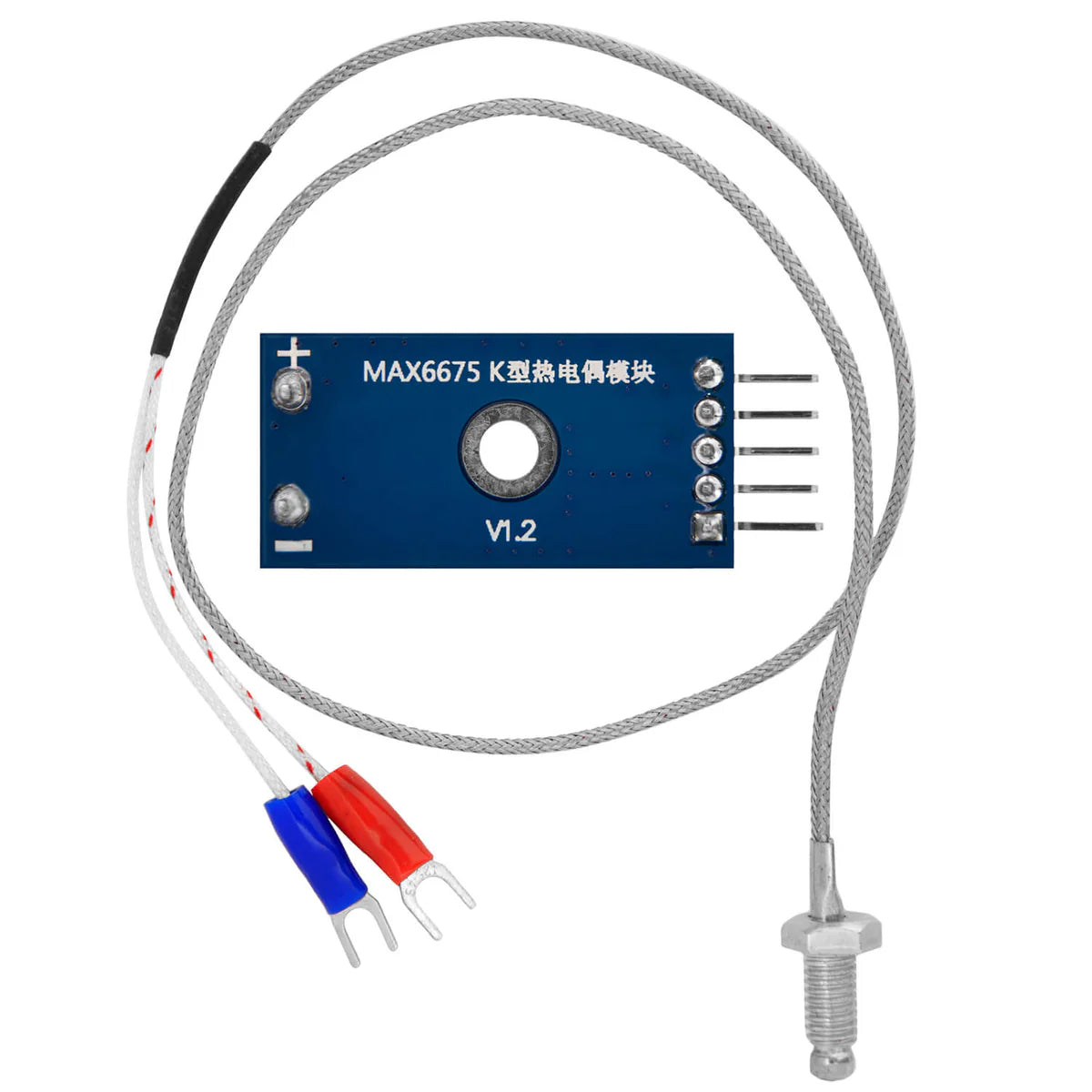 MAX6675 Temperature Sensor with Probe K-Type and Jumper Wire for Raspberry Pi