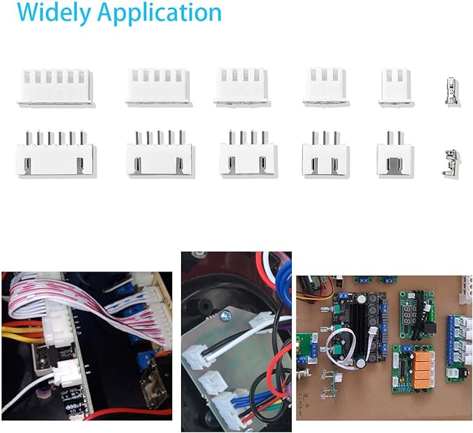 JST Connector 2.54 mm 2/3/4/5/6 Pin Male and Female JST-XH Adapter Cable Plug with Female Pin Plug. White