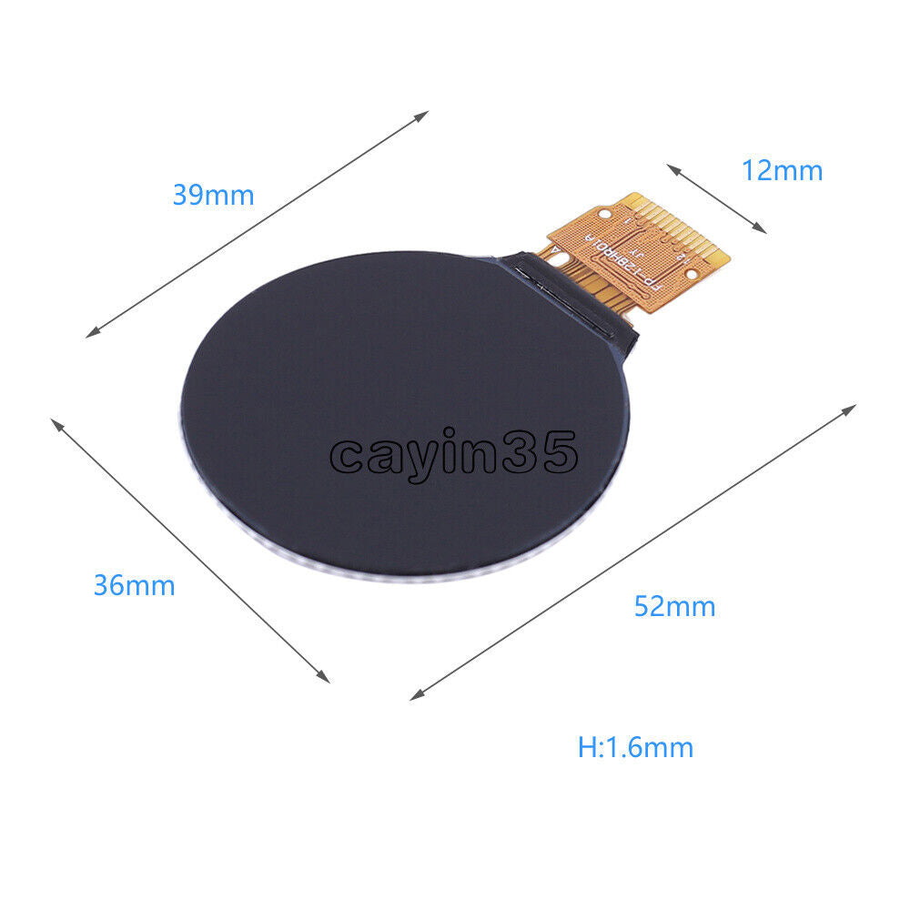 DC 3.3V 1.28 inch TFT LCD Display Module Round RGB IPS HD 240x240 SPI