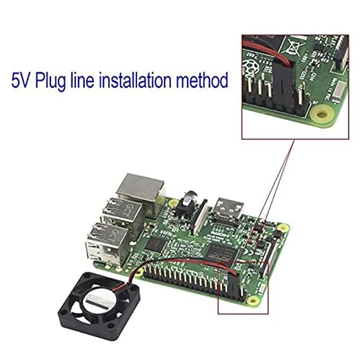 DC 5V Small CPU Cooler Cooling Fan Screws for Raspberry Pi, 30x30x7mm