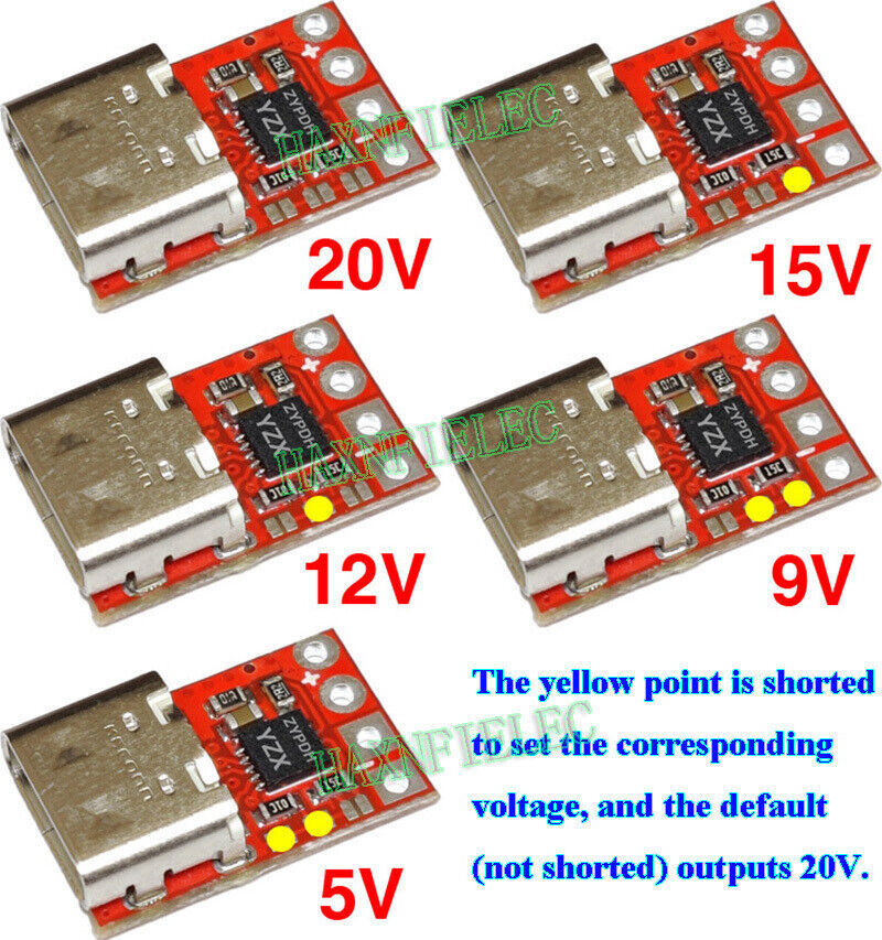 100W 5A decoy PD 2.0 3.0 to DC trigger transfer cable QC4 5V 9V 12V 15V 20V