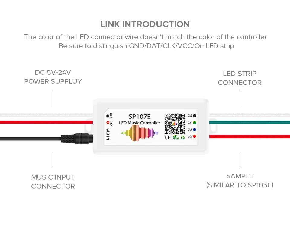 DC LED Controller Music SP107E