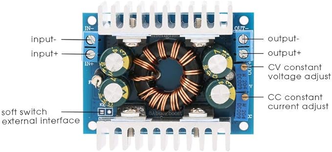 Boost Converter DC-DC Voltage Regulator Step UP/ DOWN converter DC 5-30V to DC 1.25-30V 8A