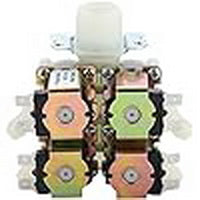 Samfox 1 In 4 Out Plastic Water Solenoid Valve 12V DC DN20 G3/4 Inch Normally Closed Inlet N/C Water Drain Flow Switch Solenoid Valve Quick Connect