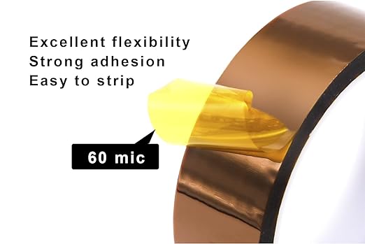 1 roll of heat resistant tape of your choice (5mm/8mm/12mm/25mm/30mm x 33m). Polyamide film tape. High temperature tape. Sublimation tape. Thermal tape for sublimation printing and wave soldering