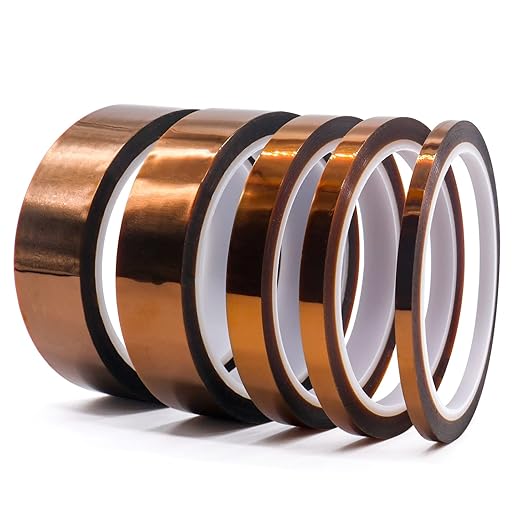1 roll of heat resistant tape of your choice (5mm/8mm/12mm/25mm/30mm x 33m). Polyamide film tape. High temperature tape. Sublimation tape. Thermal tape for sublimation printing and wave soldering