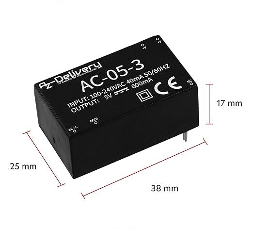 220V to 5V mini power supply compatible with Arduino and Raspberry Pi