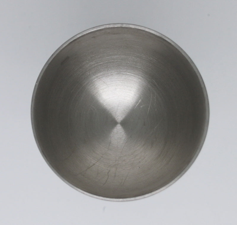 A large vintage tin wine goblet of an unusual form factor