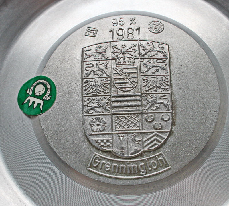 Large vintage pewter collectible mug  "A numismatist's dream"