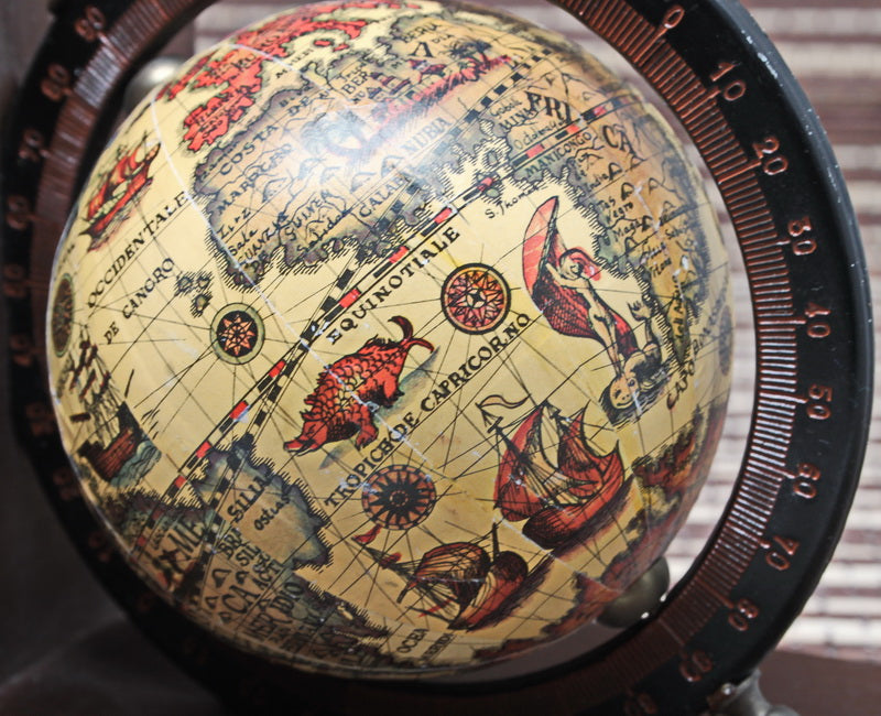 Two vintage bookends. "Vintage globes"