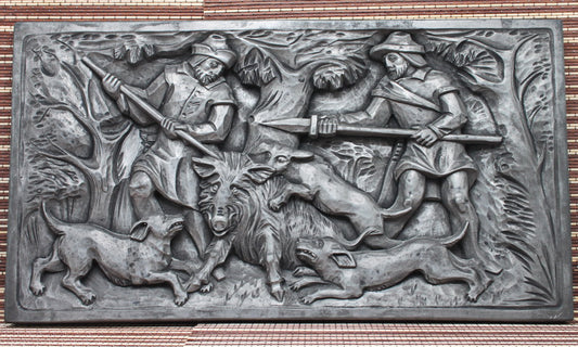 Vintage wall panel "Ancient hunting"