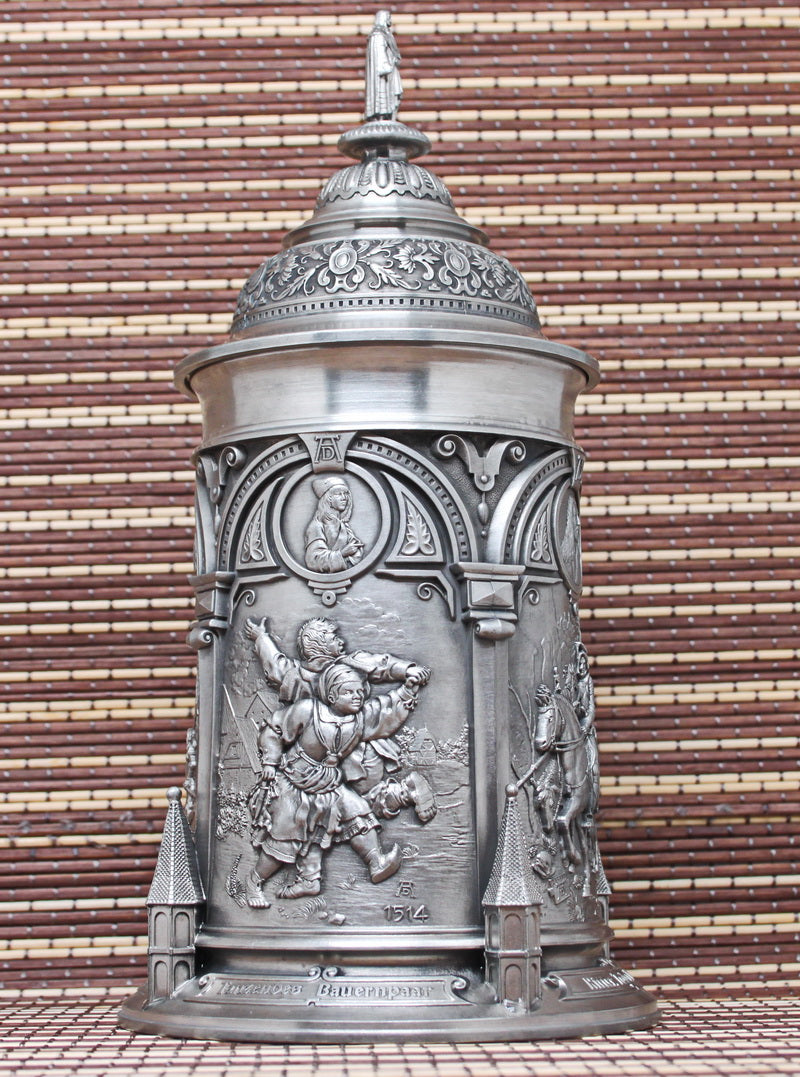 Collectible vintage tin mug. Artist A. Durer.