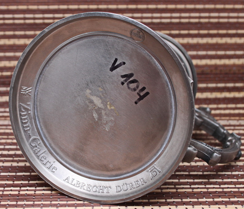 Collectible vintage tin mug. Artist A. Durer.