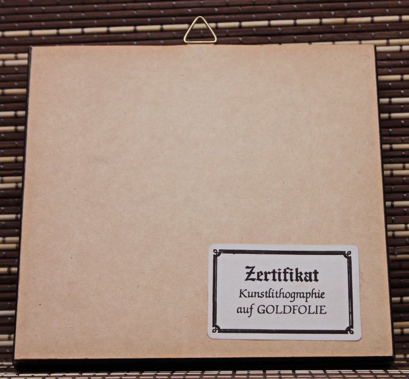 Miniature on gold foil.