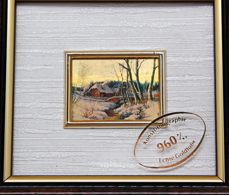 Miniature on gold foil.