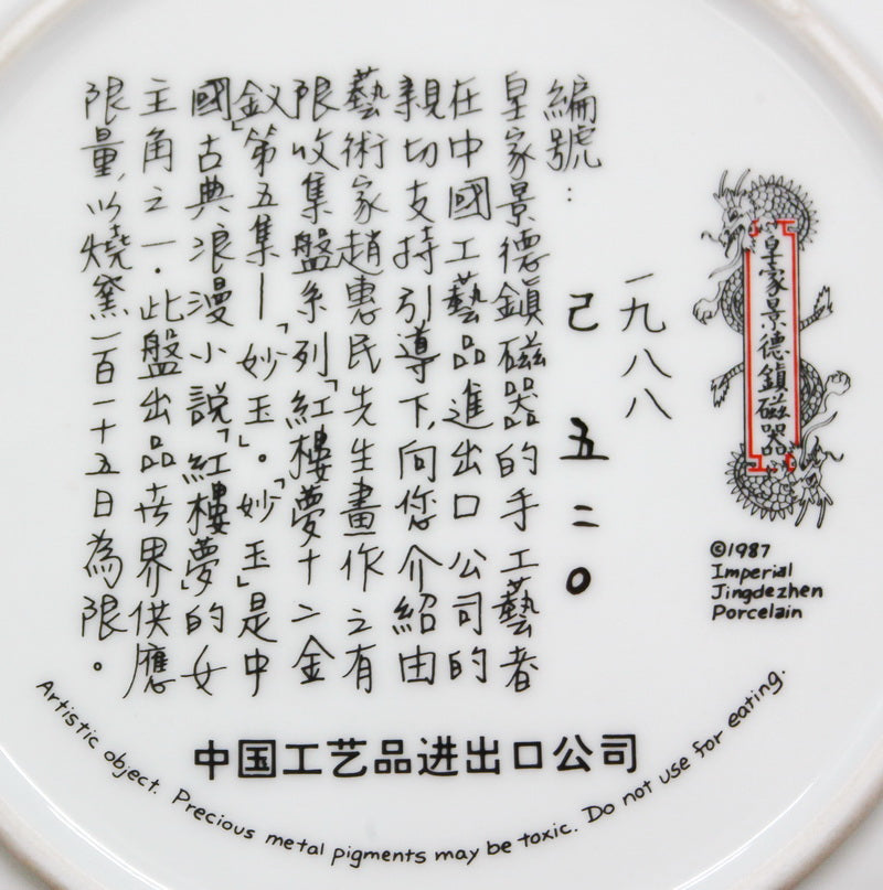 Decorative plate from the series "Beauties of the Red Palace "