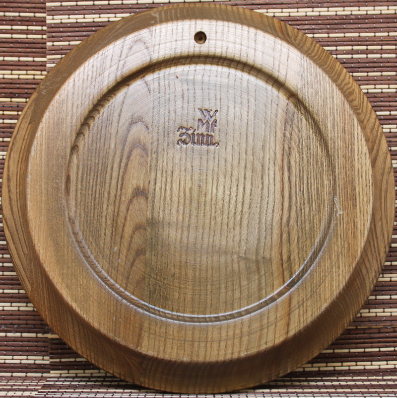 Large tin medallion in a wooden frame. Bas-relief. Rembrandt