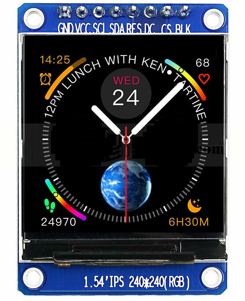 1.54 inch TFT IPS 240x240 SPI LCD Display Module for Arduino Raspberry Pi