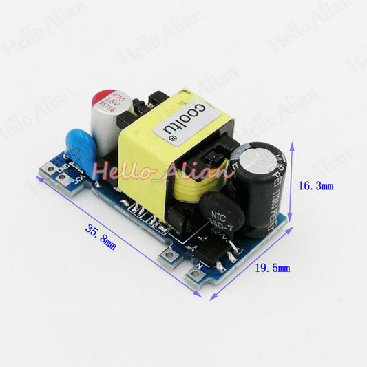 AC-DC converter. AC 110V, 220V, 230V to DC 5V 2А power supply mini PCB module