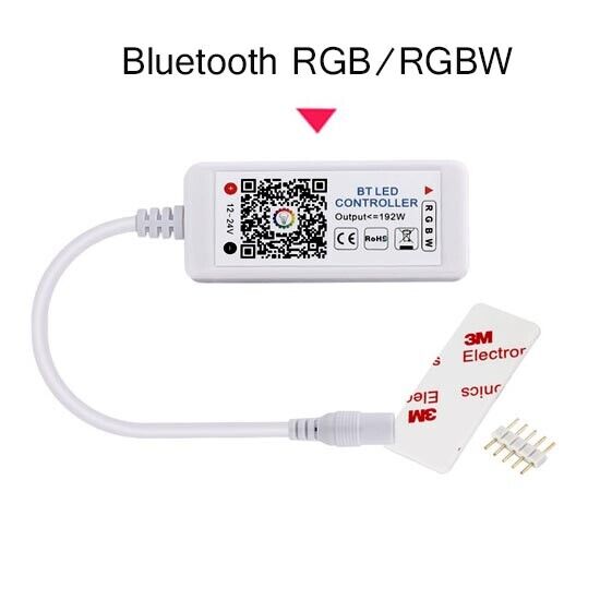 12V - 24V RGBW/RGB bluetooth LED Controller  For 5050 RGB LED Strip