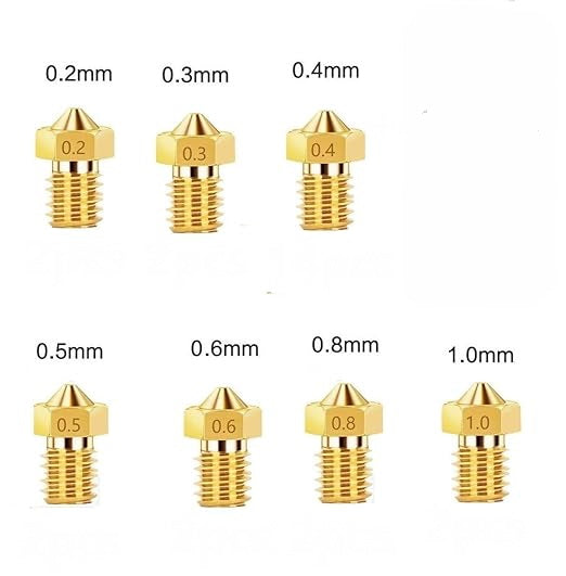 M6 Nozzle 0.2 mm 0.3 mm 0.4 mm 0.5 mm 0.6 mm 0.8 mm 1.0 mm for 1.75 mm Filament 3D Printer