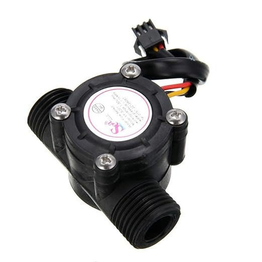 Youmile Water Flow Sensor 1-30 L/min 1/2 Inch Control Fluid Flow Meter Switch G1 / 2 Meter 1-30 L/min Meter for Arduino Flow Meter Temperature Meter