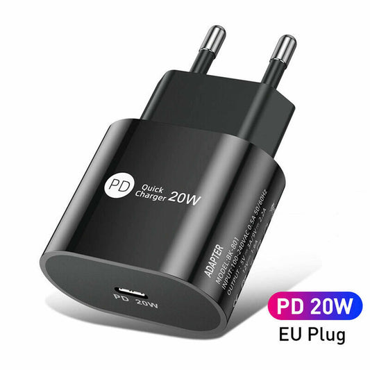 PD20W Charger. USB-C Fast Charging Power Adapter For iPhone 12 Pro Samsung Huawei