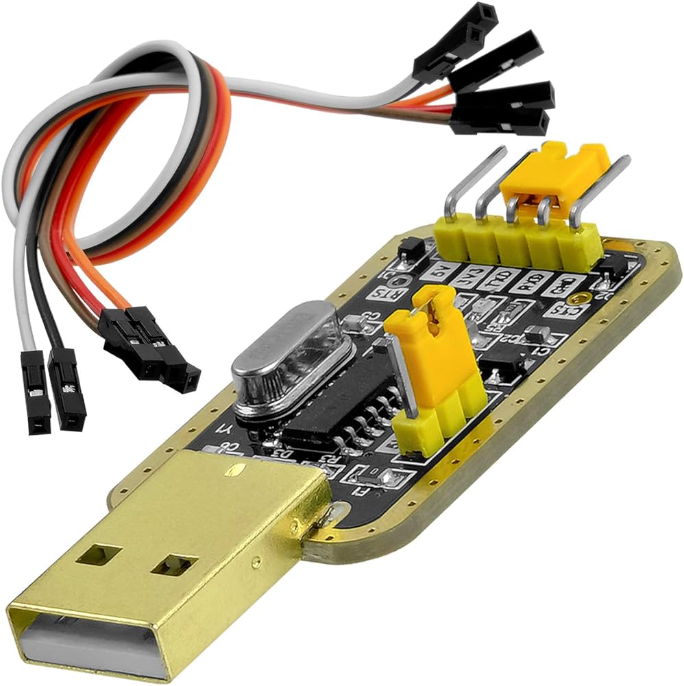 USB TTL Adapter 3.3 V or 5 V with CH340G and 20 cm Jumper Cable