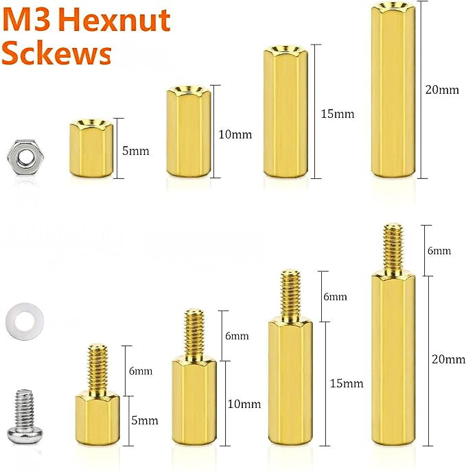 M3 Hex Spacer Sleeves PCB Board/Boards Male Female Thread Standoffs for Raspberry Pi Motherboard