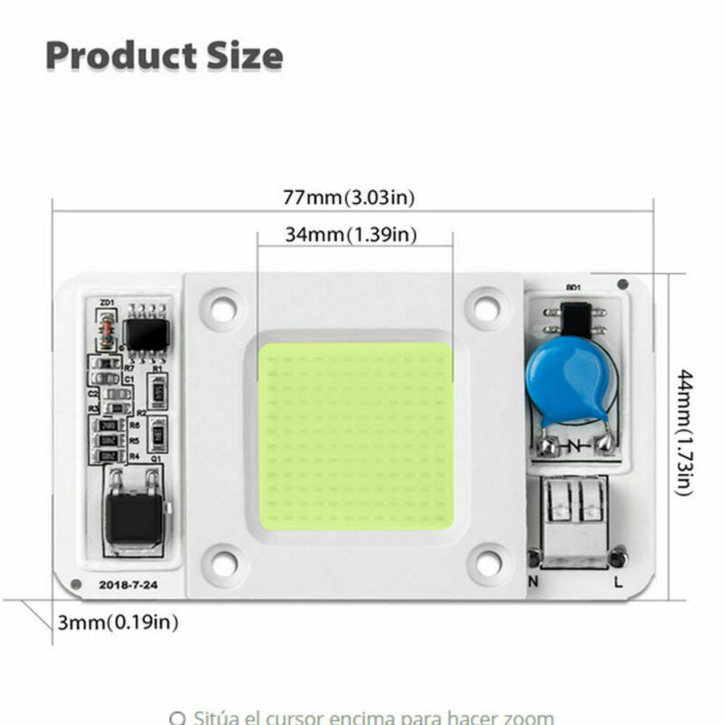 Dimmable LED COB Lamp Chip 50W AC 110V 220V Input Smart IC Driver Fit For LED