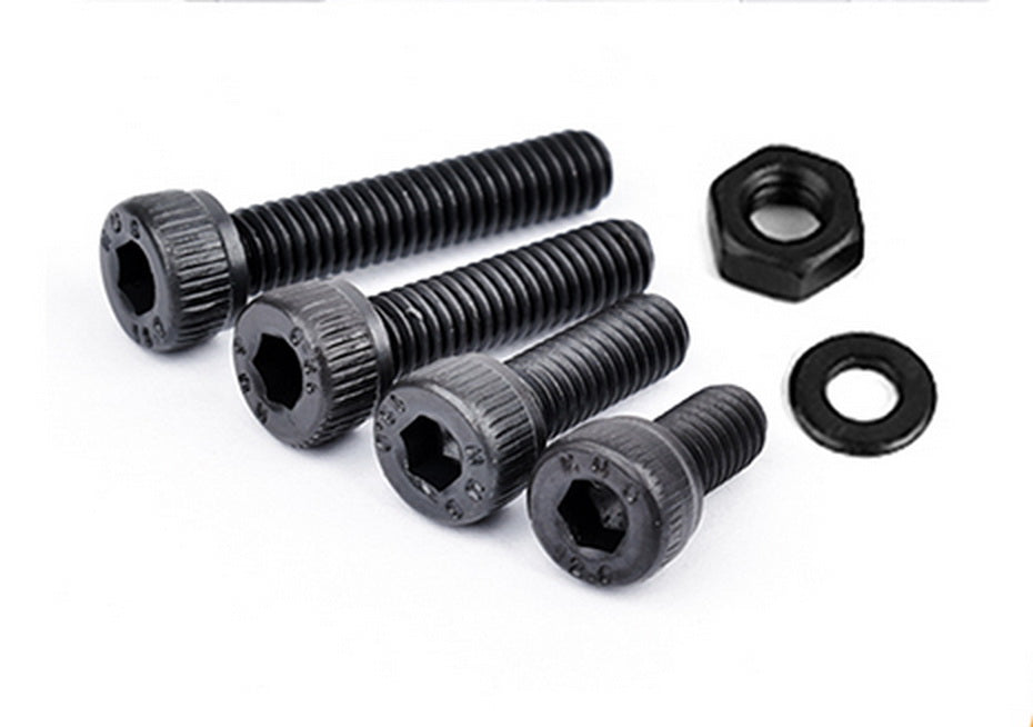 Set of 5 Kits (Hex Screw + Nut + Washer) - Available in M2, M3, M4, M5 Threads of Various Lengths