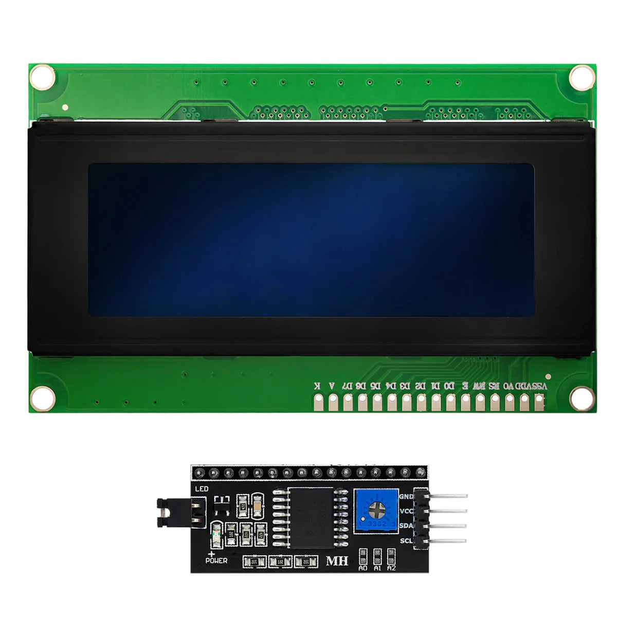 HD44780 2004 LCD Display Bundle 4x20 characters with I2C interface