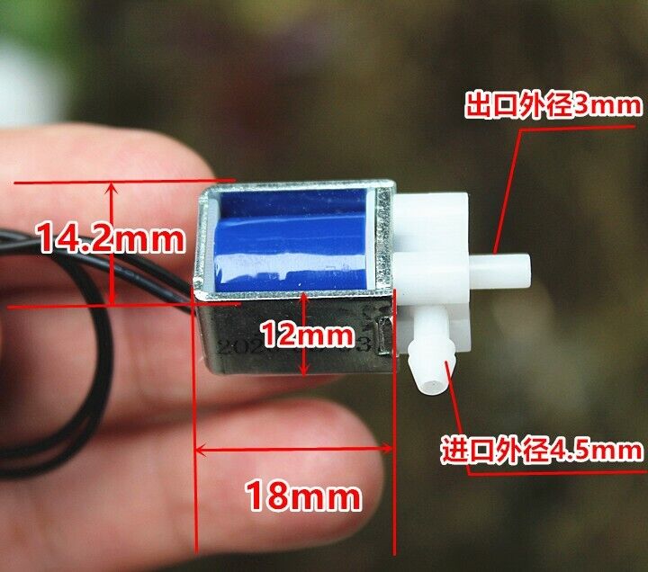 2-way normally closed air water solenoid valve. DC5V