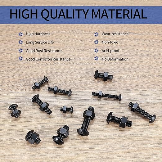 Set of 5 sets (hex screw + nut). Screws with M3, M4, M5 threads of different lengths are available.