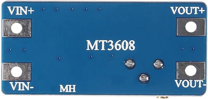 MT3608 DC-DC Upward Converter 2A Adjustable Amplifier Module Voltage Regulator Board Input Voltage 2V-24V to 5V-28V Output Voltage (with USB Connection)
