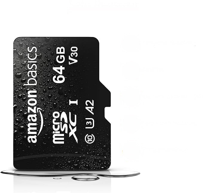 MicroSDXC with SD Adapter A2 U3 Read Speed up to 100MB/s 64GB - Black