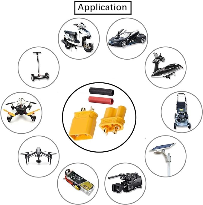 XT30 2mm Male to Female Power Connectors for RC Hobbies. Airplane Helicopter Multicopter Quadcopter