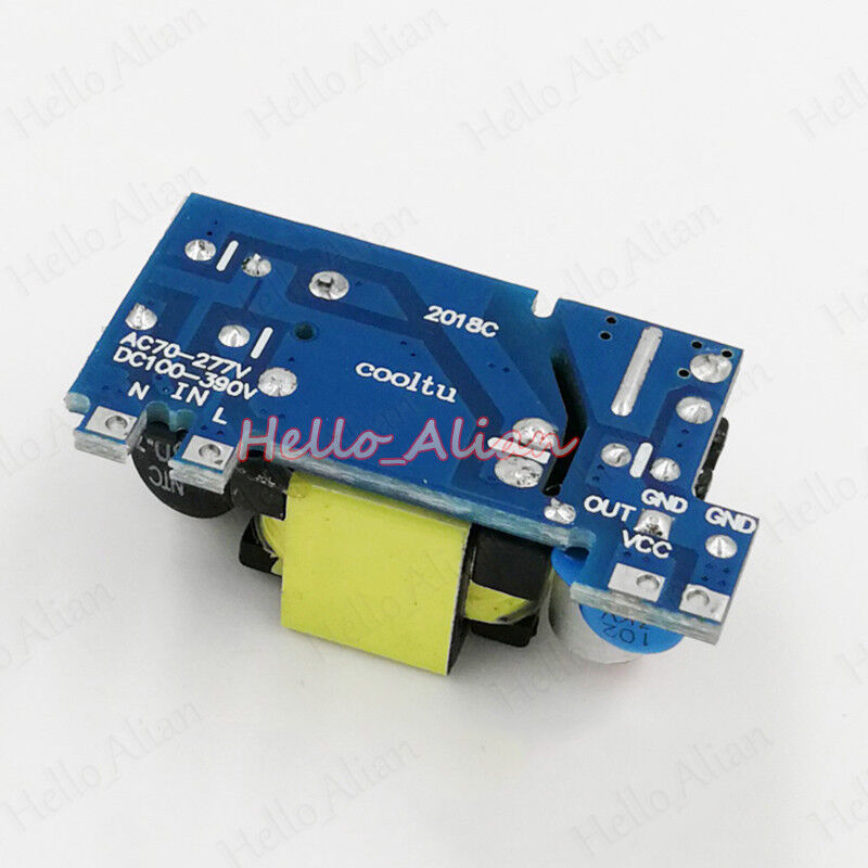 AC-DC converter. AC 110V, 220V, 230V to DC 5V 2А power supply mini PCB module