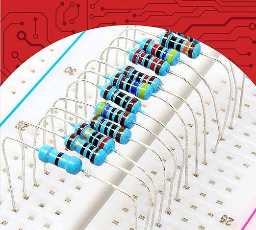 Resistor 0.125w assortment. Compatible with Arduino.