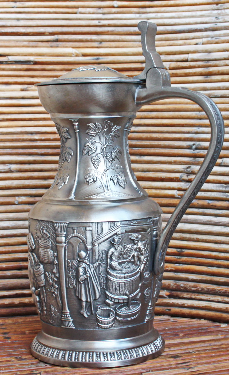 Pitcher Thing Vintage tin pitcher with bas-reliefs– Things & Tools Cyprus