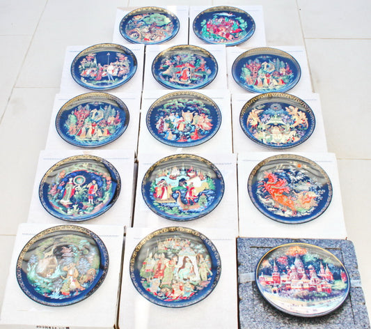 Legendary "Russian Fairy Tales" Series. Porcelain Decorative Plaques Collection