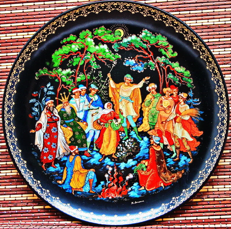 Legendary "Russian Fairy Tales" Series. Porcelain Decorative Plaques Collection